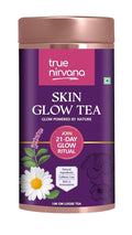 Truenirvana Skin Glow Tea – Ayurvedic Herbal Loose Leaf Blend (100g) | Caffeine-Free | Manjishta Hibiscus Amla &amp Rose Petals | Daily Wellness &amp Radiance Support