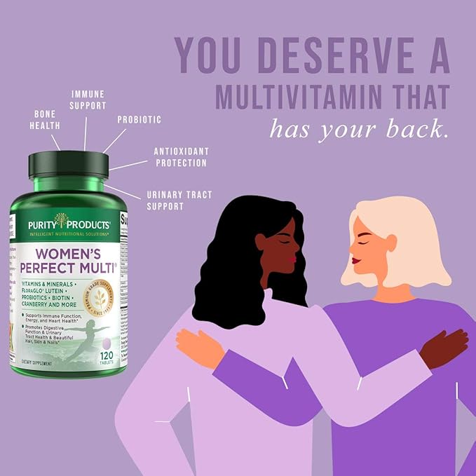 Purity Products Women’s Perfect Multi + OmegaBerry Fish Oil Women's Multi (Supports Urinary Tract Health Immune Bone Hair Skin Nails + More) - OmegaBerry (1250mg Omega-3 Vitamin D3 + More)