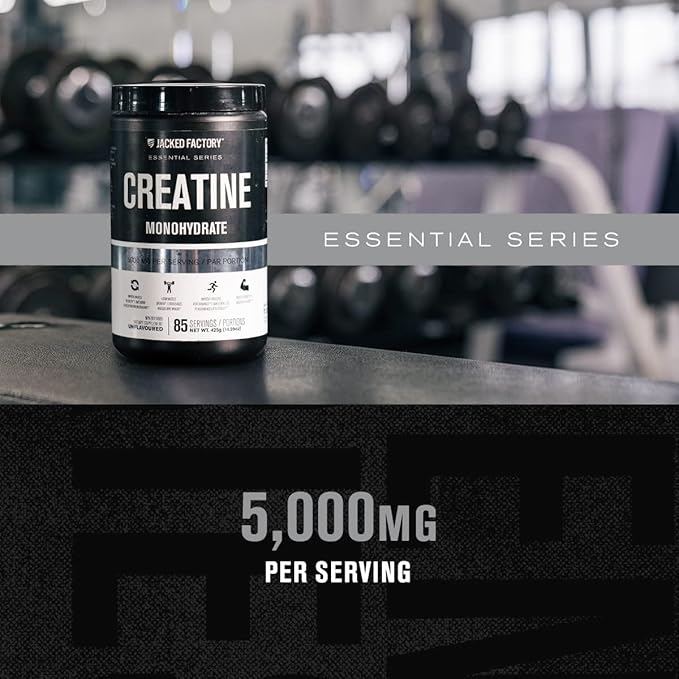 Jacked Factory Nitrosurge Pre-Workout in Black Cherry &amp Creatine Monohydrate for Men &amp Women