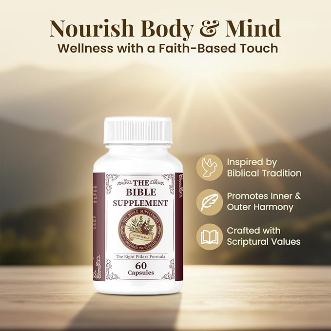 The Bible Supplement – Faith-Based Herbal Supplement with Eight Scriptural Ingredients for Daily Use – Embrace Tradition with Biblical Herbal Supplements for Everyday Life