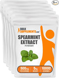 BulkSupplements.com Spearmint Extract Powder - Food-Grade Spearmint Powder Herbal Supplement - Vegan &amp Gluten Free 500mg per Serving 1kg (2.2 lbs) (Pack of 5)