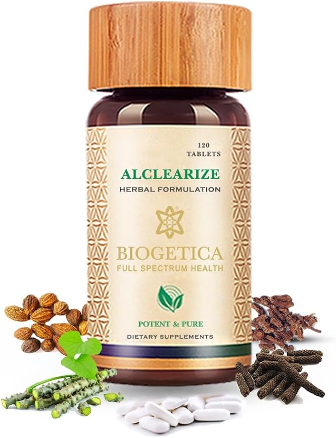Biogetica Alclearize Tablets 100% Natural Vegan Promote Immunity Healthy Skin Non-GMO Ayurvedic 120 Tablet