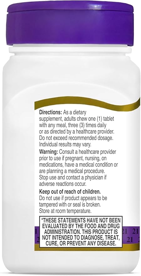 21st Century Papaya Enzyme 22Mg 100 Count (4 Pack)