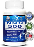 Genex Formulas NMN 500mg - 99% Pure Shelf Stabilized Supplement Capsules for Increased NAD Levels &amp Healthy Aging GMP Certified 500mg per Serving 60 Capsules