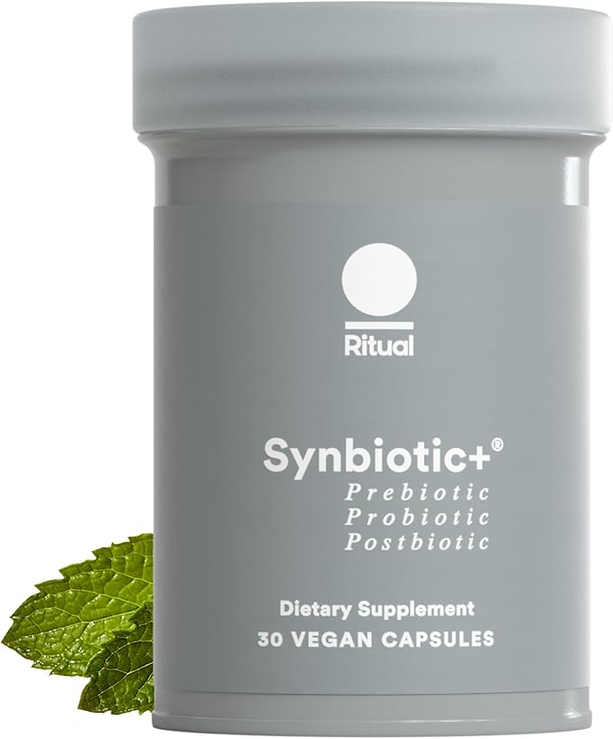 Ritual Synbiotic - Complete 3-in-1 Probiotic Prebiotic Postbiotic** - for Women and Men - to Support Gut Digestive Health Regularity Bloating** - Vegan - One Daily Capsule - Mint - 30 Servings