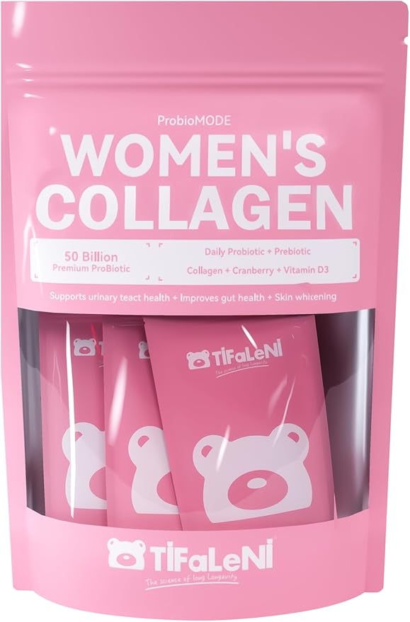 Naturally-Sourced Hydrolyzed Bovine Collagen Powder with 50B CFU Probiotics Prebiotics &amp Vitamin D3 – Hair Skin Nail &amp Joint Support Gut-Friendly Collagen Supplement for Women