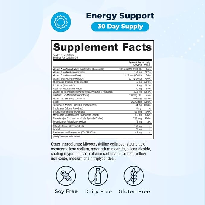 Multivitamin Day &amp Night Routine | Energy &amp Mental Clarity Bones &amp Joints Beauty Restful Sleep | 30-Day Supply | Vitamins A C D E B-Complex | Magnesium Biotin Zinc Botanicals &a