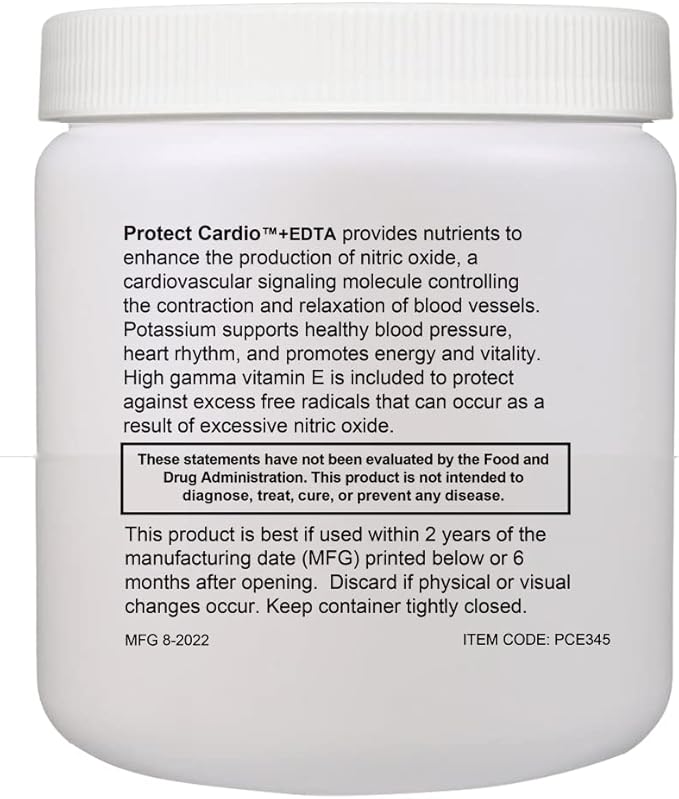 Protect Cardio +EDTA 30 servings 345 grams - Arginine Citrulline Potassium Magnesium Beet Root Pine Bark Gamma Tocopherol &amp Vitamin Co-Factors - Great Tasting All-Natural Sugar-Free Formula
