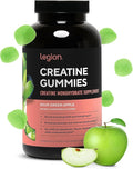 LEGION Creatine Monohydrate Gummies – Clean Chewable Creatine Supplement for Strength Endurance &amp Muscle Recovery – 30 Sour Green Apple Flavor Servings – No Artificial Flavors or Sweeteners.