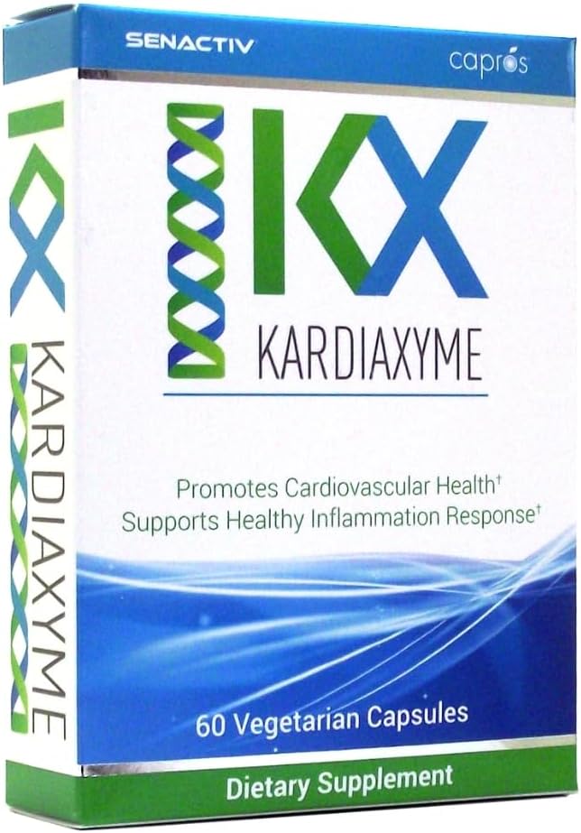 Xooma KardiaXyme Heart &amp Inflammation Support | Capros® Amla Extract + Senactiv® Polyphenol Complex | Antioxidant Circulation Cellular Vitality &amp Active Aging Supplement | 60 Capsules