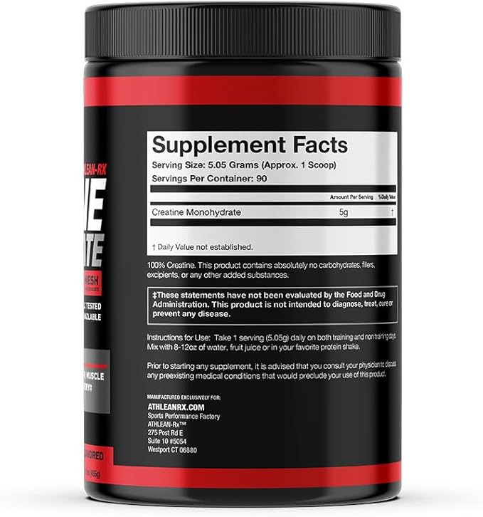 X-CREATINE Pure Micronized Creatine Monohydrate Powder - Supports Muscle Strength Power and Recovery - Gluten-Free Non-GMO Performance Enhancing Supplement (90 Servings)