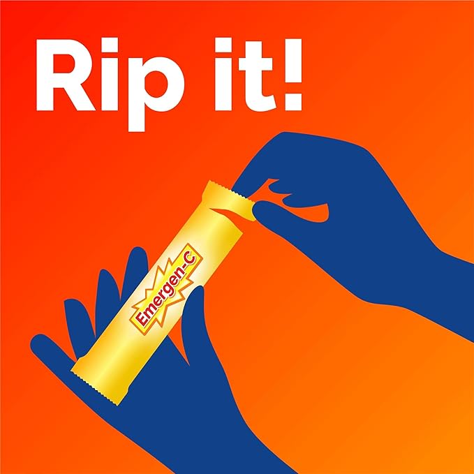 Emergen-C Kidz Crystals On-the-Go Emergen-C Immune Support Supplement with Vitamin C B Vitamins Zinc and Manganese Sparkly Strawberry Stocking Stuffer - 56 Stick Packs