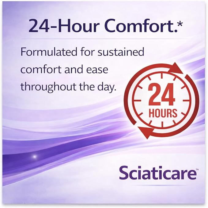 Vita Sciences Sciaticare Nerve Soothing Supplement Vitamins with Natural R-ALA Form 40X Strength NOT Synthetic Alpha Lipoic Acid (ALA) - Lower Lumbar Sciatic Hip Thigh Leg Foot