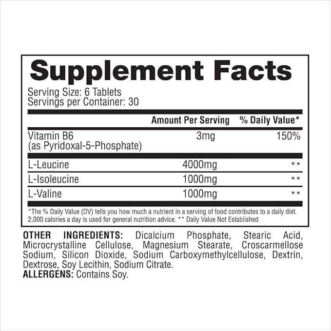 Gaspari Nutrition BCAA 6000 Branch Chained Amino Acid Tablets Decrease Muscle Soreness and Fatigue Optimize Aerobic and Anaerobic Sports Performance (30 Servings)