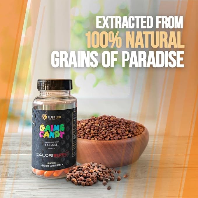 ALPHA LION Gains Candy Pills that Support Weight Loss Energy Supplements 100% Natural Extract Calorie Burning Regulates Healthy Metabolism 60 Capsules (Fat Loss - CaloriBurn®)