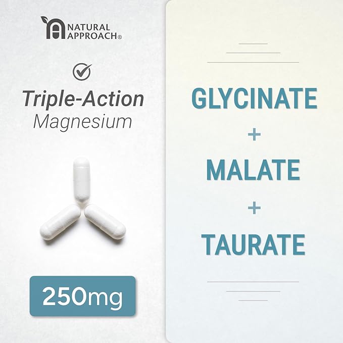 High Absorption Magnesium Complex with Glycinate Malate &amp Taurate - Premium Magnesium Supplement for Sleep Relaxation Leg Cramps &amp Stress Relief - 100% Chelated &amp Easy On The Gut - 90 C