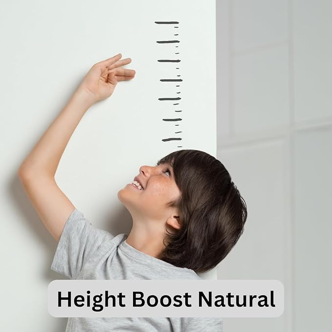 Height Boost Bone Growth Gummies for Kids &amp Teens – Natural Growth Support with Calcium Vitamin D3 K2 Collagen Hydrolysate &amp Herbal Blend – Bone Strength &amp Height Supplement – 60 Gummie