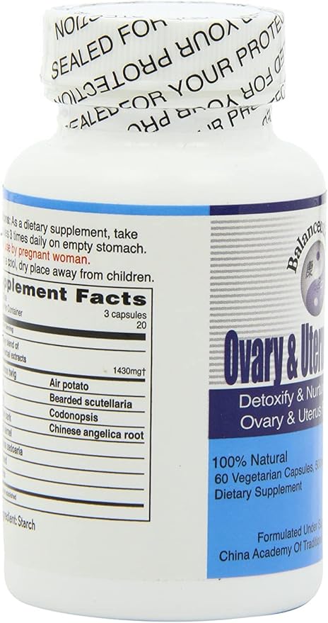Ovary &amp Uterus Clean 500 mg Dietary Supplement Capsules 60-Count Bottle (Pack of 2)