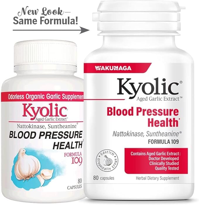 Kyolic Aged Garlic Extract Formula 109 Blood Pressure Health* 80 Capsules