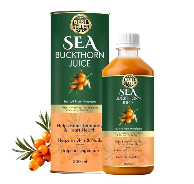 1Pack Sea Buckthorn Ju.ice - 500 Ml / 16.9 Fl Oz - Omega 3 6 7 9 - Buckthorn Berry Herbal Jui.ce | For Skin Glow