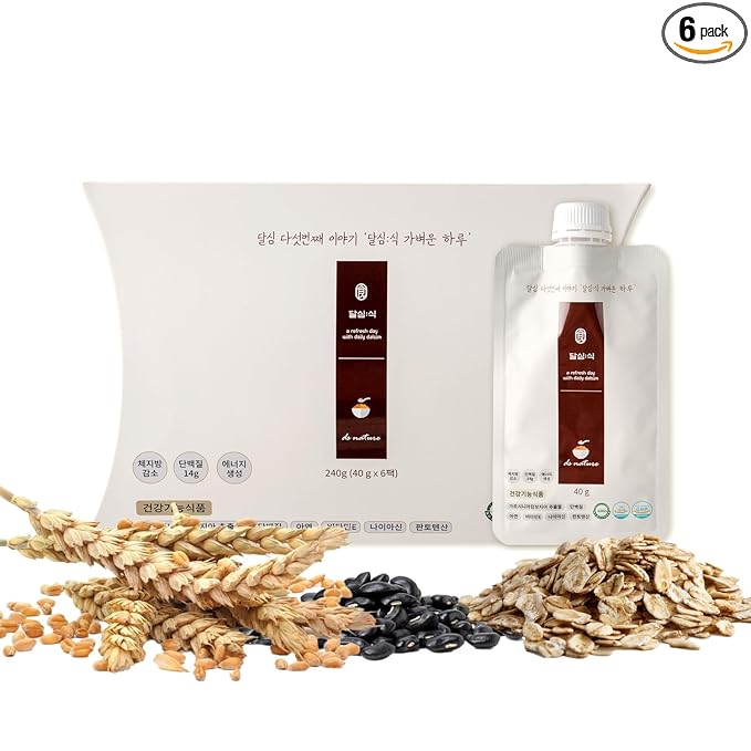 Korean Food Creamy Grain Protein Shake – Naturally Sweet Meal Replacement with 14g Protein Single-Serve Packs Convenient &amp Nutritious
