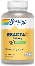 SOLARAY ReactaC Vitamin C 500mg - Patented 24-Hour Immune Support Supplement - Vitamin C with Bioflavonoids and Rutin - Antioxidant and Immune Defense - Vegan 60-Day Guarantee - 180 Servings