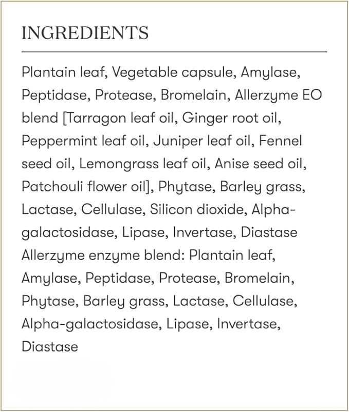 Young Living Allerzyme - 90 ct Dietary Supplement Capsules - Vegetarian Enzyme Complex with Tarragon and Ginger Premium Essential Oils for Digestive Support