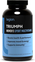 LEGION Triumph Daily Sport Multivitamin Supplement - Vitamins and Minerals for Athletes Helps with Energy for Sports &amp Bodybuilding Workouts. 30 Servings (Women)
