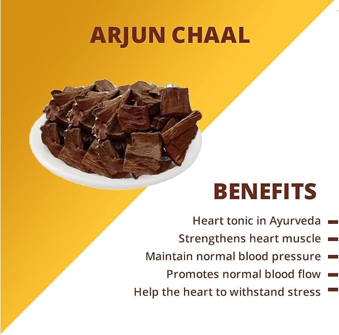 aj Indie Herbaveda- Arjun Ki Chaal (500 g) | Arjun Chaal | Arjun Bark | Terminalia Arjuna Dry - अर्जुन की छाल Arjuna chaal
