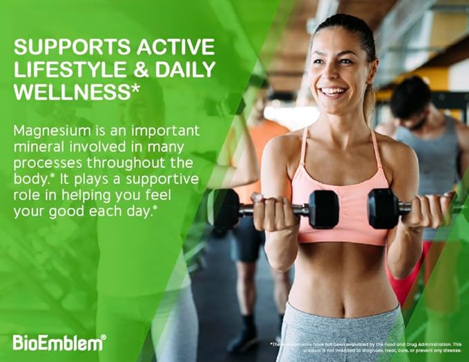 BioEmblem Triple Magnesium Complex | 300mg Magnesium Glycinate Malate &amp Citrate | High Absorption Chelated Formula | Vegan Non-GMO Gluten-Free | 90 Capsules