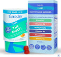 FIRST DAY Vitamins for Teens - Teen Multi Vitamins for Girls &amp Boys 12-17 Organic Fruit &amp Veggie Blend - 12 Key Nutrients: Vitamins A B1 B2 B6 B9 B12 C D3 E K2-30 Day Supply