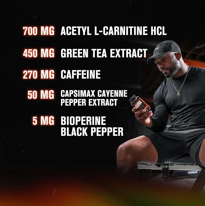 Jacked Factory Burn-XT Clinically Studied Fat Burner &amp Weight Loss Supplement - Appetite Suppressant &amp Energy Booster - with Acetyl L-Carnitine Green Tea Extract and More - 180 Natural Diet P
