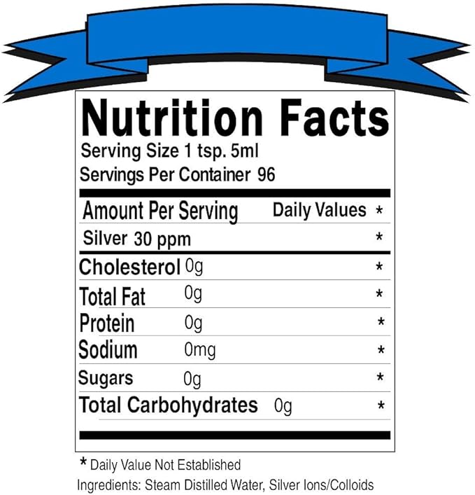 Superior Colloidal Silver 30PPM 16 fl oz Ionic Made with 99.99% Pure Ag