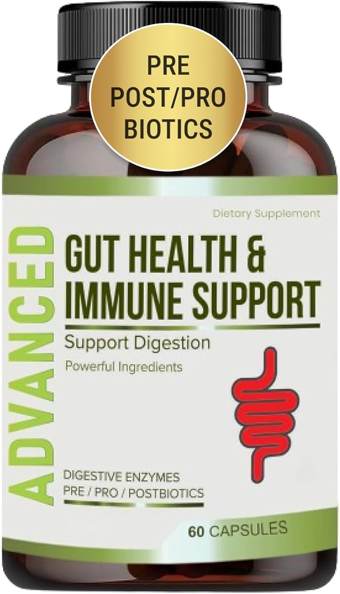 Complete Gut Health for Women and Men with Probiotic Prebiotic Postbiotic &amp Digestive Enzymes to Supports Digestive Lining HealthDigestion Health Occasional Gas and Discomfort.