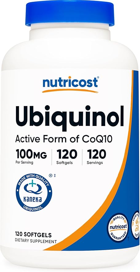 Nutricost Ubiquinol Softgels (120 Softgels | 100 mg Per Serving) - Superior Absorption Antioxidant | Active Form of CoQ10 - Gluten Free Non-GMO