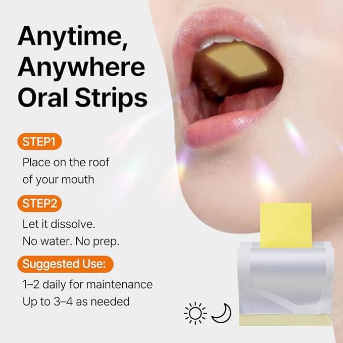 ESTHER FORMULA Radiance Duo — Glutathione Strips (15 ct) &amp Ceramide Strips (15 ct) | Fast-Absorbing Oral Beauty Film for Skin Glow Hydration &amp Barrier Support | Korean Supplements | Made in U