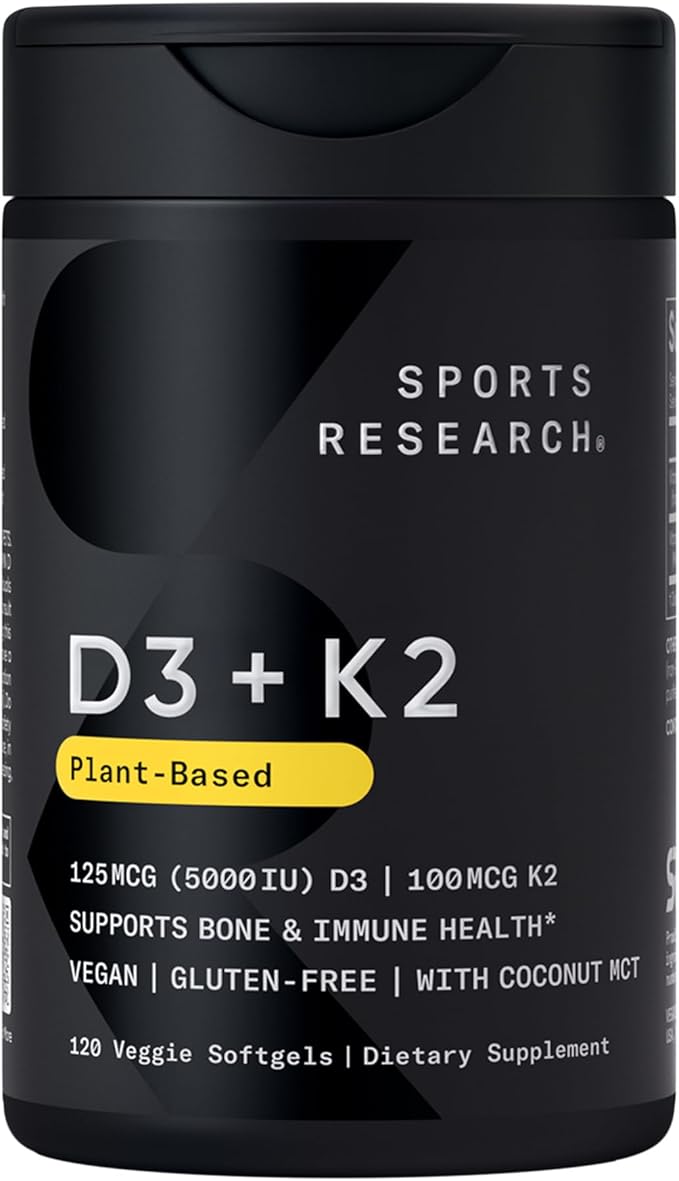 Sports Research® Joint and Bones Pack - Collagen Peptides with Hyaluronic Acid &amp Vitamin C + Turmeric Curcumin C3 Complex w/BioPerine Black Pepper Extract + Vitamin D3 + K2 w/Coconut Oil