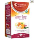 Davidson's Organics Cranberry Orange 25-count Tea Bags Pack of 6
