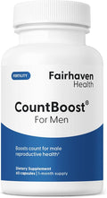 Fairhaven Health CountBoost for Men Optimal Count and Volume Male Fertility Supplement - Pre-Conception Nutrition for Him - with Ashwagandha Vitamin C and CoQ10-60 Capsules