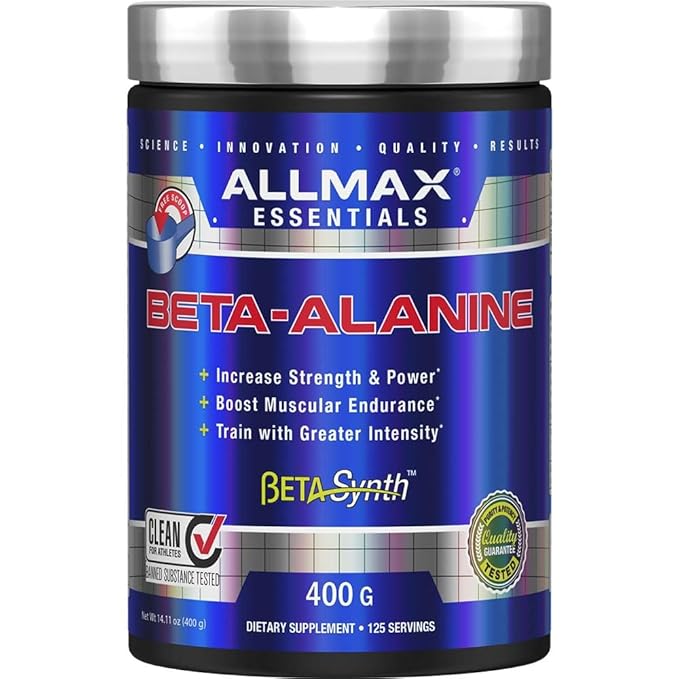 ALLMAX Nutrition Beta-Alanine Powder Performance Enhancer for Strength &amp Endurance 400g (14.11 oz)