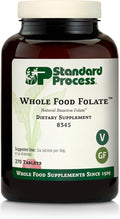 Standard Process Whole Food Folate - Supports Cellular Health &amp Processes - Includes Vitamin B12 - Supports Vascular Function - Vegetarian Gluten-Free &amp Non-Dairy - 270 Capsules (45 Servings)