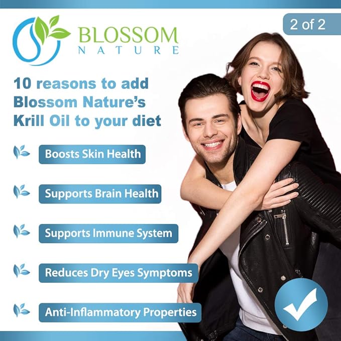 Antarctic Krill Oil Softgels–1600mg per Serving with 2mg Astaxanthin High Omega‑3 (174mg EPA &amp 120mg DHA) in Phospholipid Form–Supports Joint Heart Skin &amp Brain Health–60 Lemon-Flavored Sof