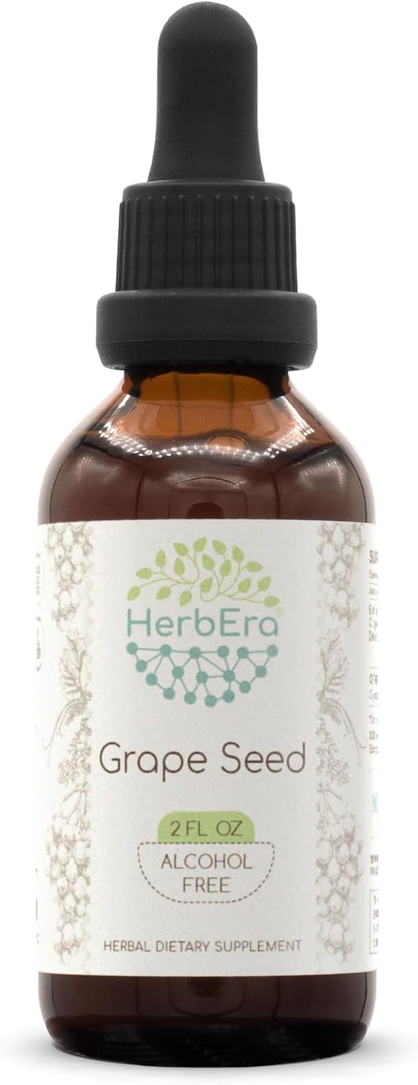 Grape Seed B60 Alcohol-Free Herbal Extract Tincture Concentrated Liquid Drops Natural Grape (Vitis Vinifera) Dried Seed (2 fl oz)
