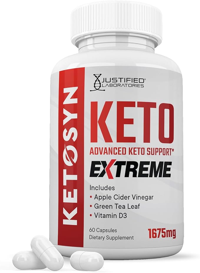 Ketosyn Keto ACV Extreme Pills 1675 MG Keto Support Blend Capsule Alternative to Keto ACV Gummies Formulated with Apple Cider Vinegar Extra Virgin Olive Oil Powder Green Tea Leaf 60 Capsules