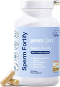 Premom Sperm Fortify Male Fertility Supplements for Men with KSM-66® Vegan Ashwagandha CoQ10 Zinc Selenium &amp Acetyl-L-Carnitine Supports Sperm Health Motility &amp Count* 60 Veggie Capsu