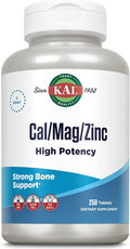 KAL Cal/Mag/Zinc | 1000mg Calcium 400mg Magnesium &amp 15mg Zinc | Bone Muscle Heart &amp Immune Support | 250ct 83 Serv.