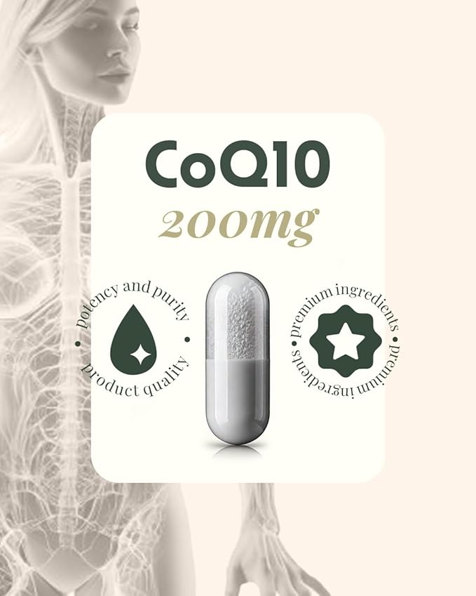 Alpha &amp Omega Nutrition Coq10 200mg 120 Veggie Caps Antioxidant Supplement for Vascular and Heart Health &amp Energy Production - 4 Month Supply
