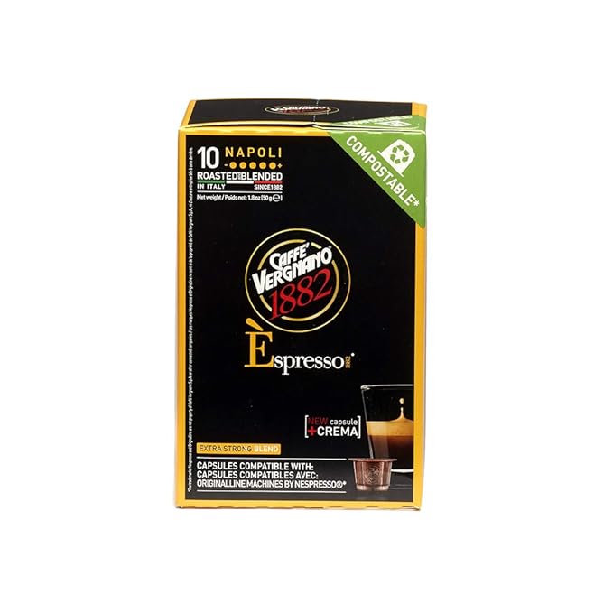 Caffe Vergnano Napoli Capsules Compatible with Original Line Machines By Nespresso - 60 Capsules (6 packs - 10 capsules each)