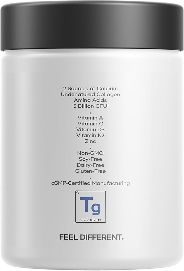 Codeage Teeth &amp Gums Vitamins + Oral Probiotics Supplement for Mouth - Whole Food Calcium Collagen Potassium Vitamin C D3 K2 Zinc – Oral Care &amp Dental Multivitamin Supplements - 90 Capsu