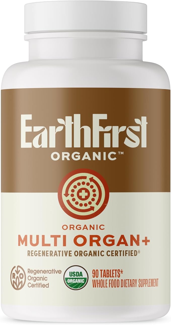 Multi Organ+ – Regenerative Organic Certified Grass-Fed Liver Supplement – Natural Source of Iron Vitamin A &amp B12 – Supports Energy Detox &amp Metabolic Health – 90 Capsules